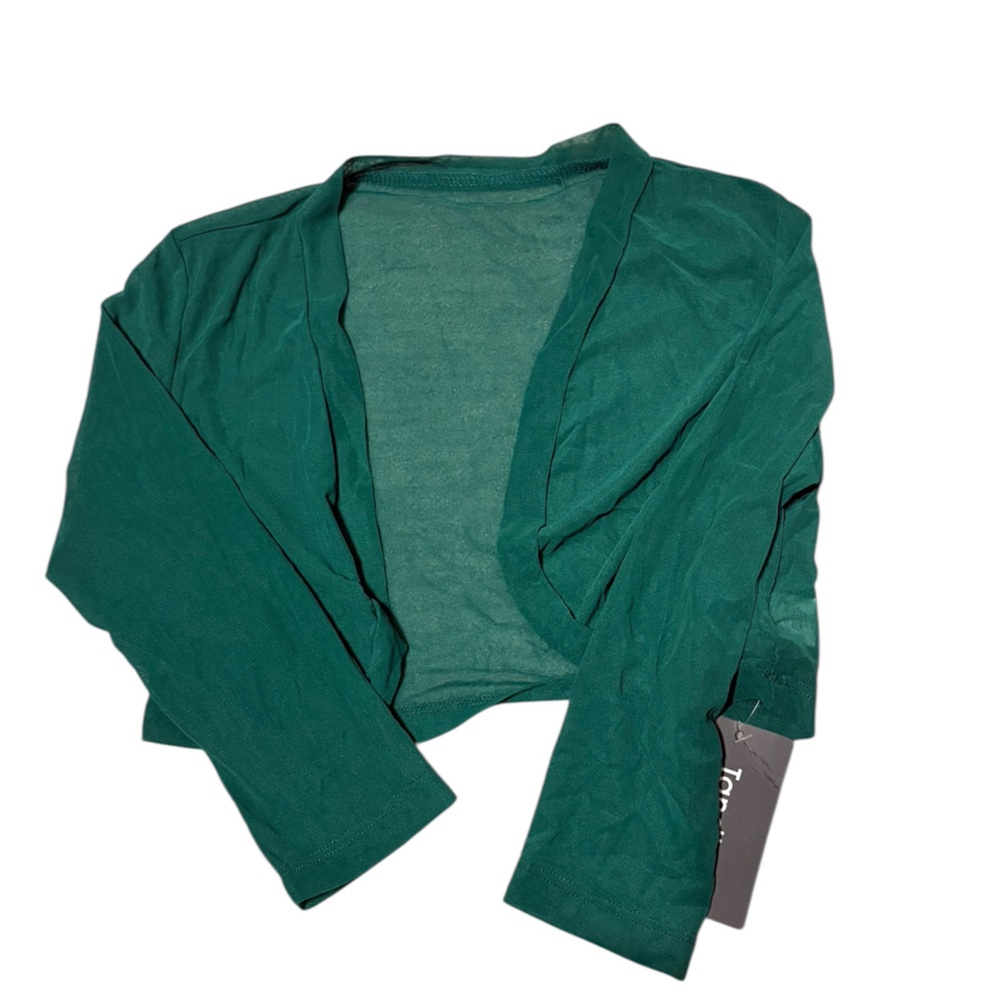 Tandisk Green Mesh shrug/cover up S-NWT